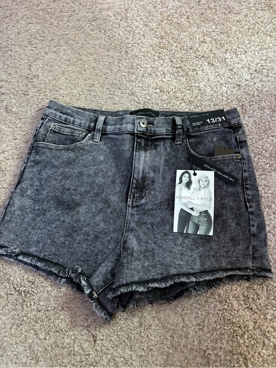 Kendall & Kylie Pants - Kendall & Kylie Acid Wash Black High-Rise Denim Shorts